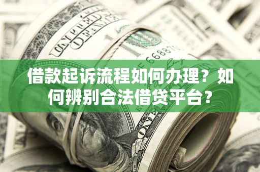 武汉借款起诉流程如何办理？如何辨别合法借贷平台？