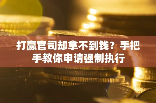 武汉打赢官司却拿不到钱？手把手教你申请强制执行