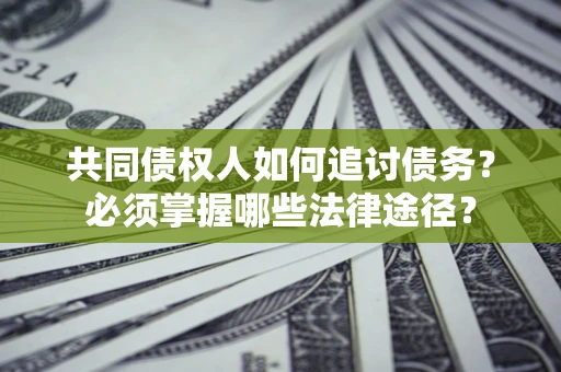 武汉共同债权人如何追讨债务？必须掌握哪些法律途径？
