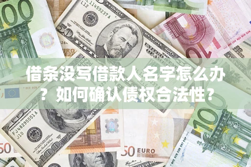 武汉借条没写借款人名字怎么办？如何确认债权合法性？