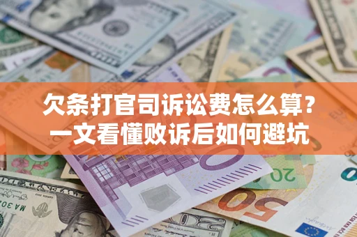 武汉欠条打官司诉讼费怎么算？一文看懂败诉后如何避坑