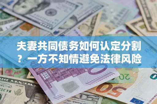 武汉夫妻共同债务如何认定分割？一方不知情避免法律风险必看！